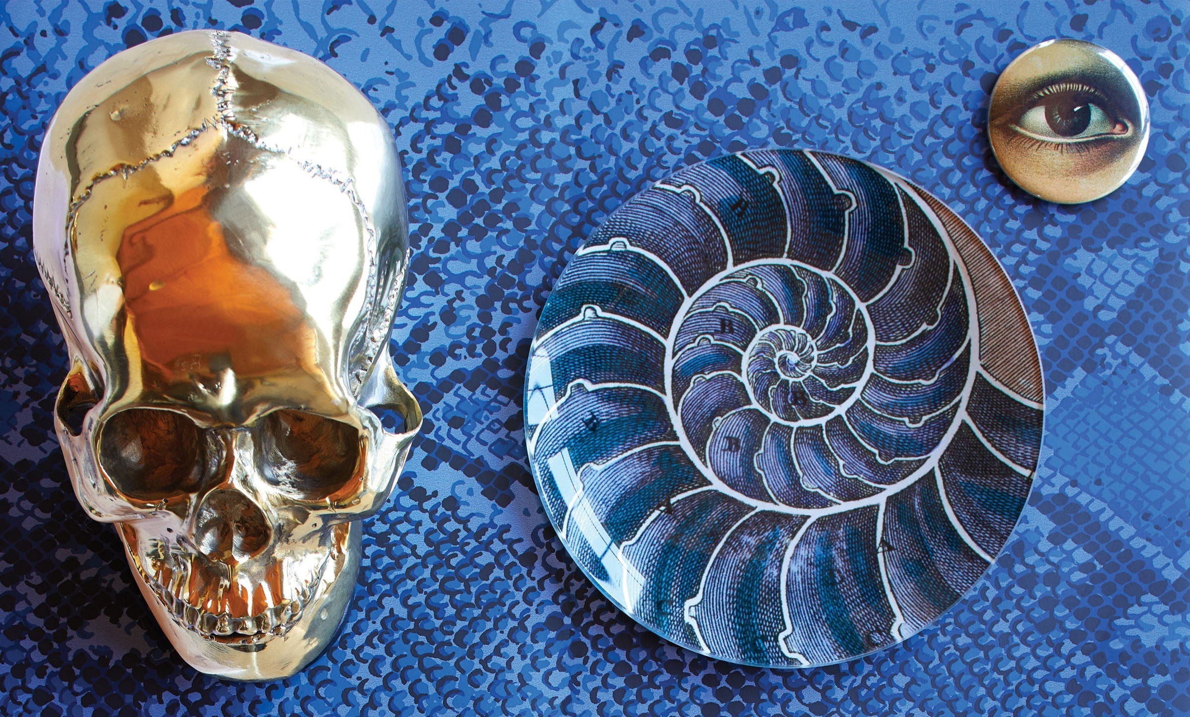 Jayson Home - Blue Nautilus Plate