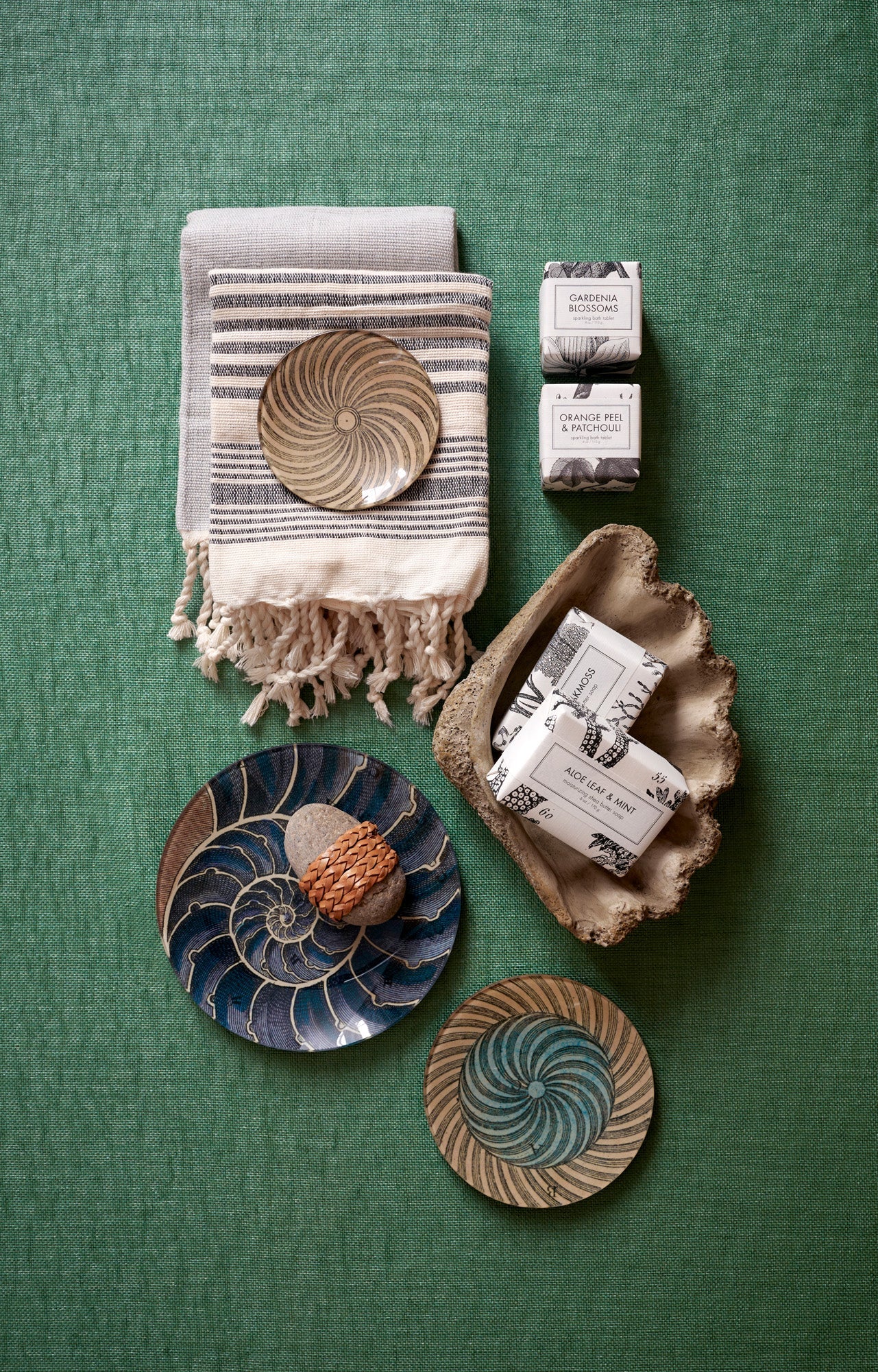 Jayson Home - Blue Nautilus Plate