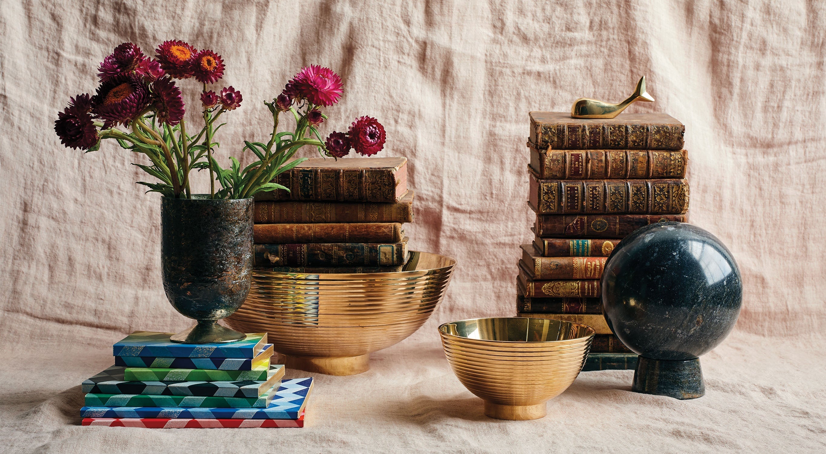 Jayson Home - Brass Ridged Bowls