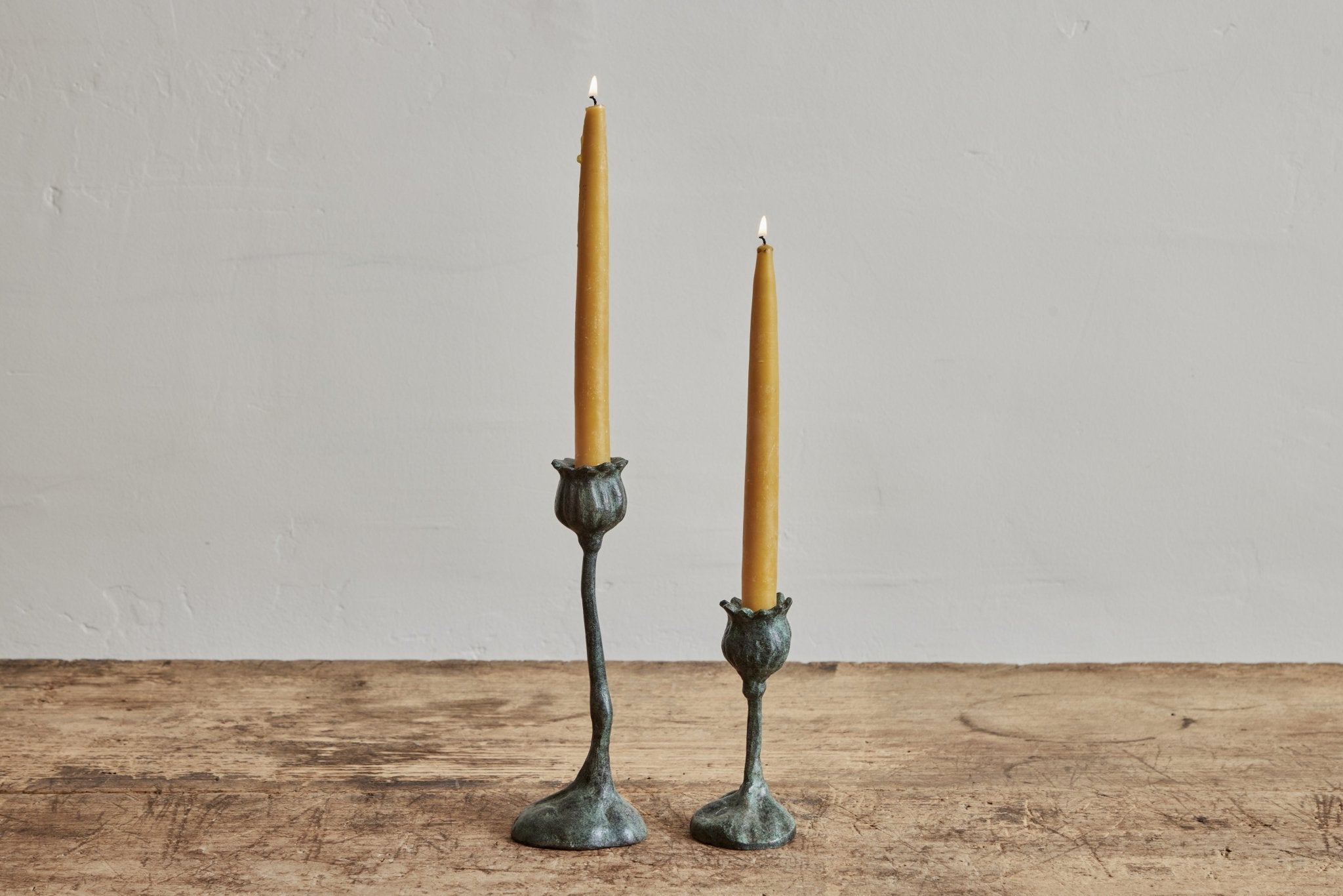 Nicky Kehoe - Bronze Poppy Candlestick 5.5"