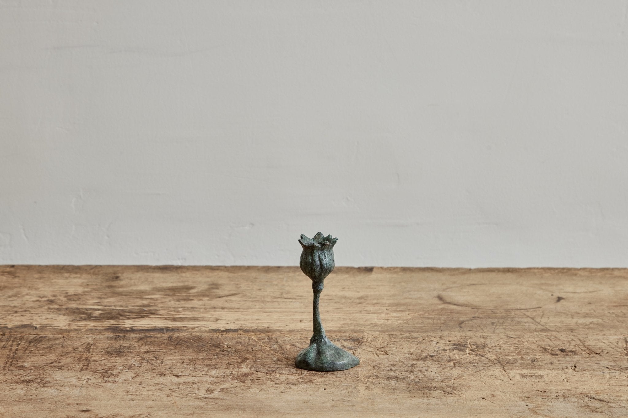 Nicky Kehoe - Bronze Poppy Candlestick 5.5"