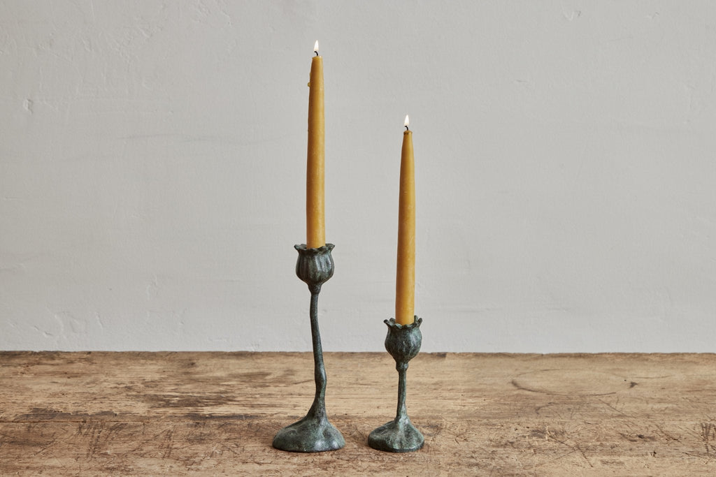Nicky Kehoe - Bronze Poppy Candlestick 9"