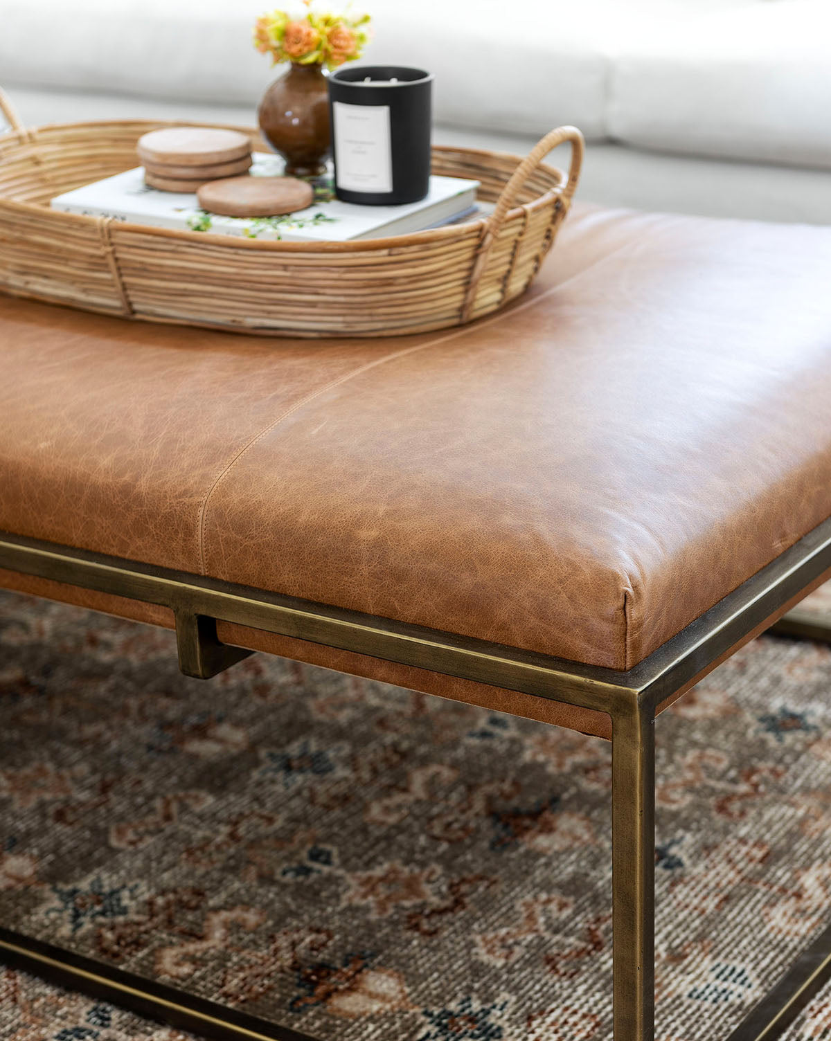 McGee & Co - Harlow Leather Coffee Table