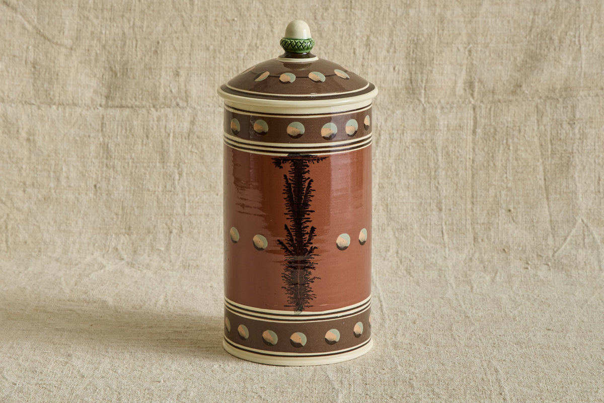 Nicky Kehoe - Large Mochaware Canister in Red Brick