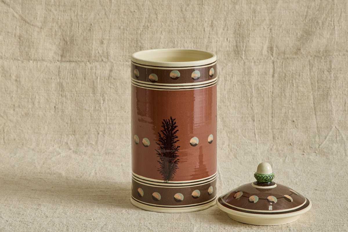 Nicky Kehoe - Large Mochaware Canister in Red Brick