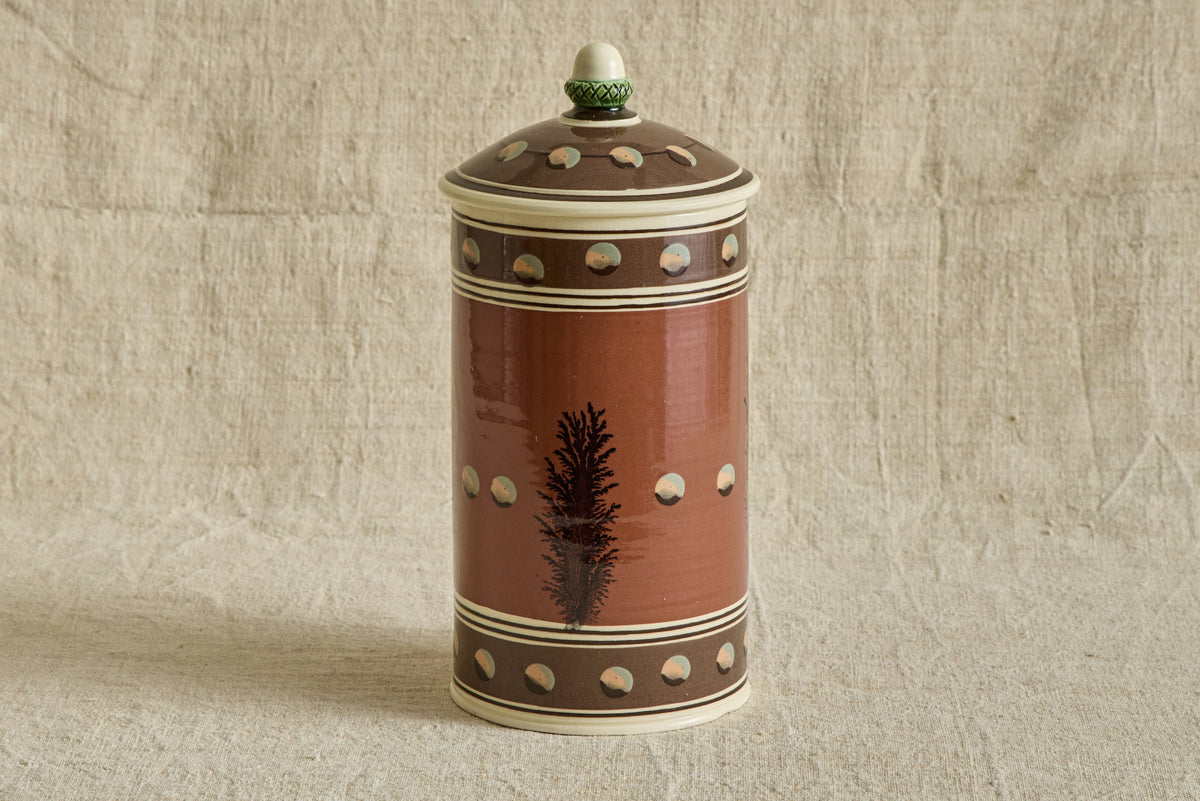 Nicky Kehoe - Large Mochaware Canister in Red Brick