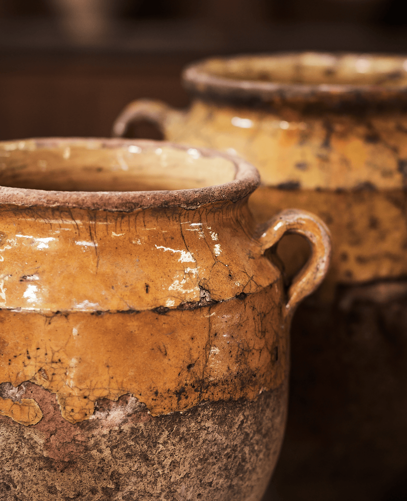 Olive Ateliers - Confit Jar - Yellow Ochre Glaze Assorted