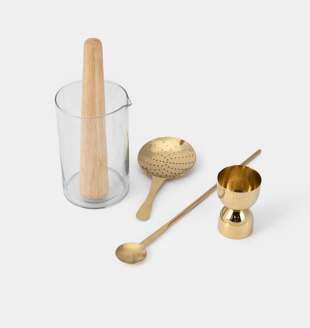 Amber Interiors - Golden Cocktail Set