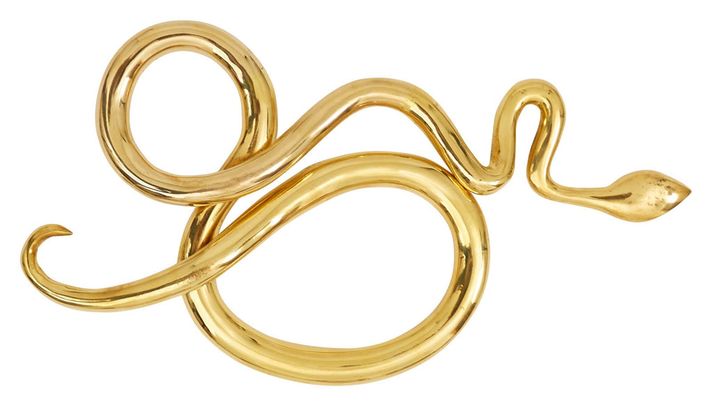 Jayson Home - Antiqued Brass Snake Sculpture