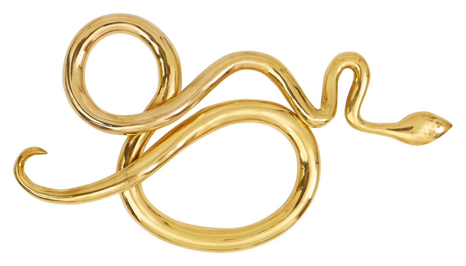 Jayson Home - Antiqued Brass Snake Sculpture