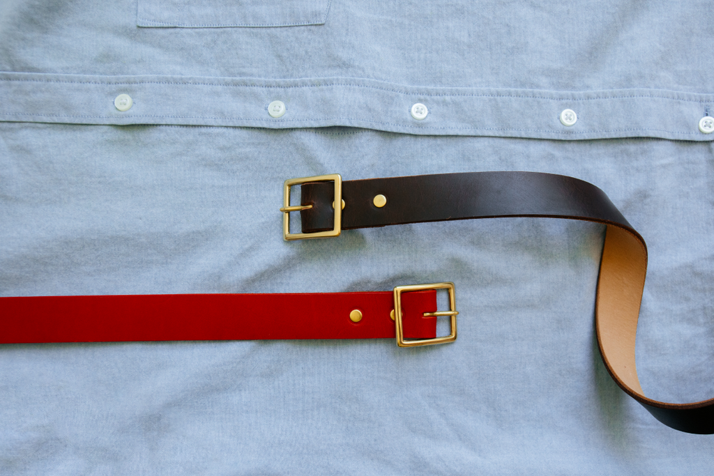 Nicky Kehoe - Men's Leather Belt in Red