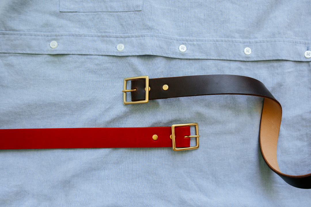 Nicky Kehoe - Men's Leather Belt in Red