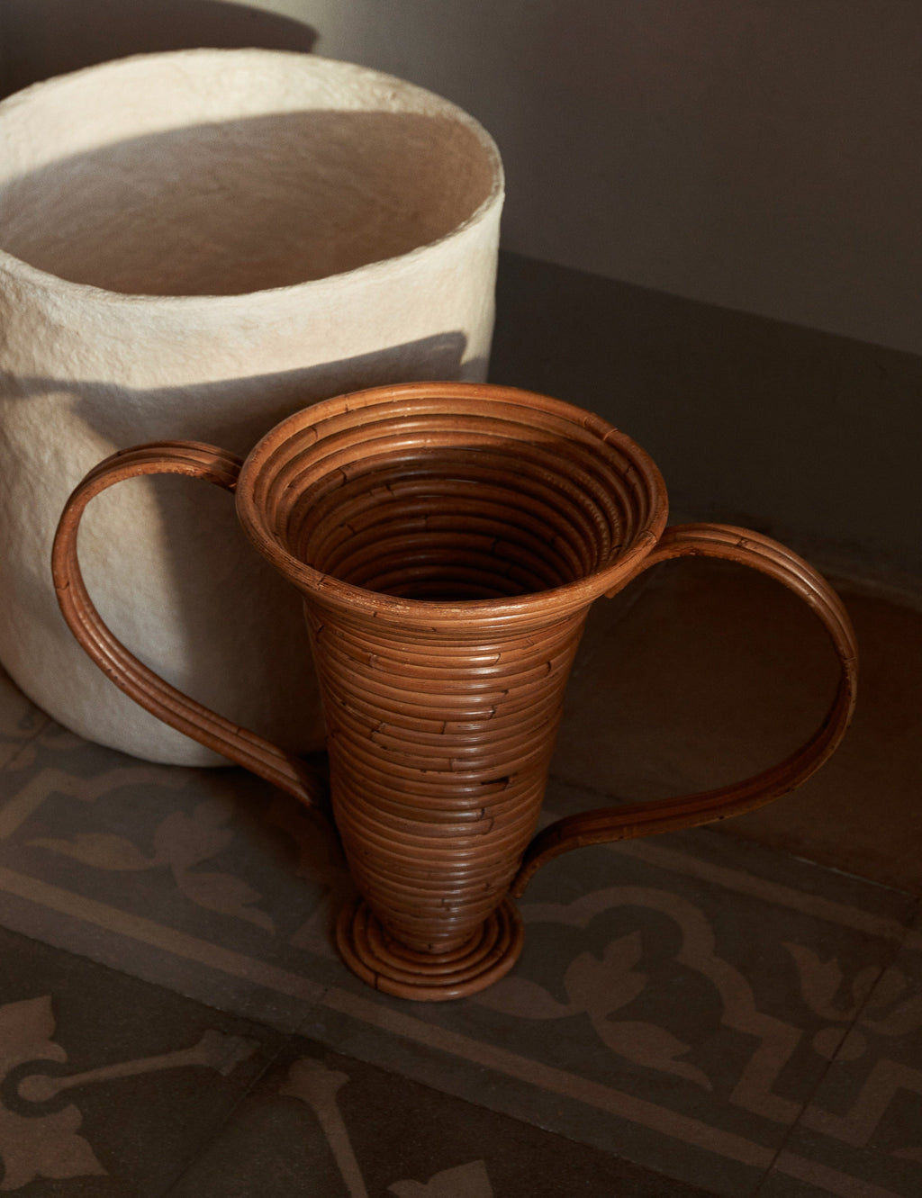 Lulu and Georgia - Amphora Decorative Rattan Vase by Ferm Living