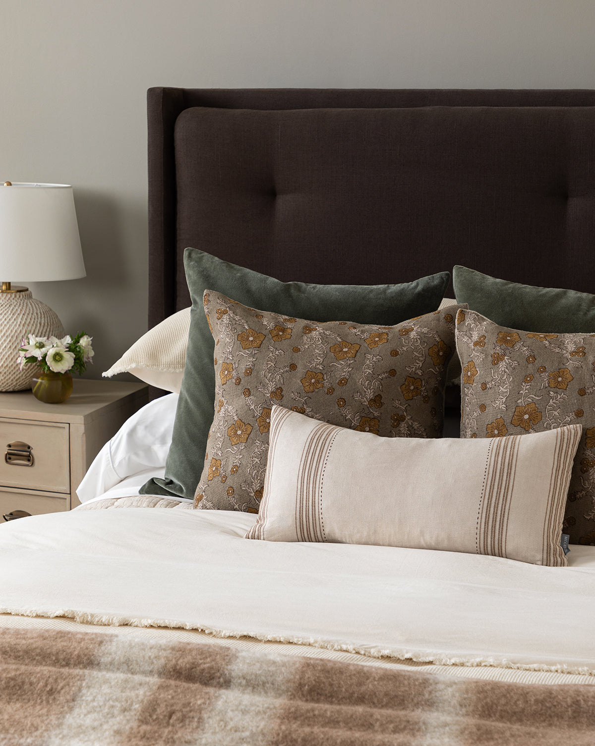 McGee & Co - Orchid Floral Pillow Cover