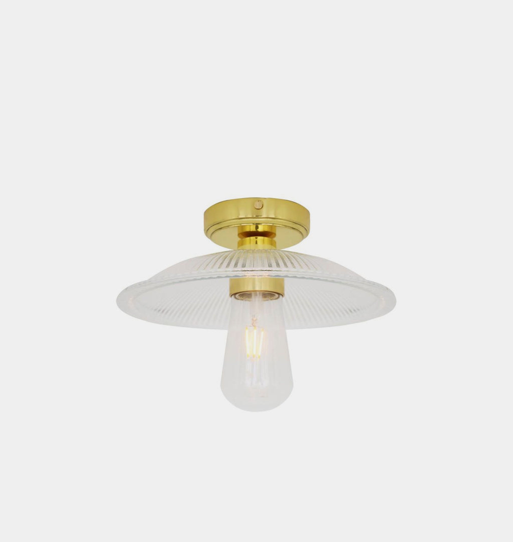 Amber Interiors - Gal Prismatic Flush Mount