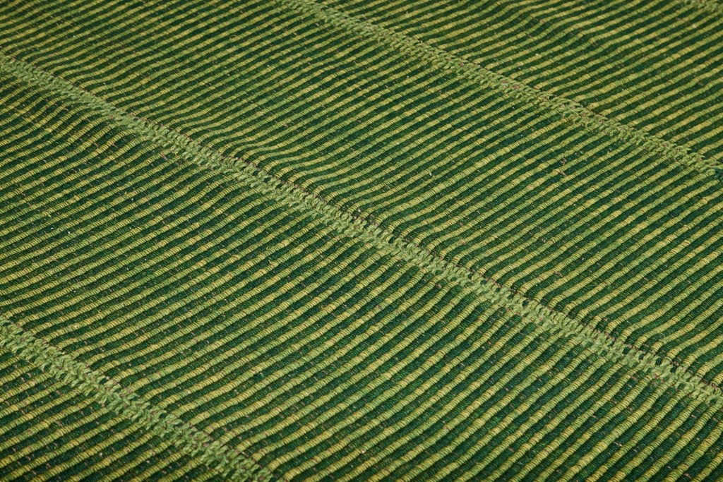 Nicky Kehoe - Green Wool Kilim, 9'9 x 11'11