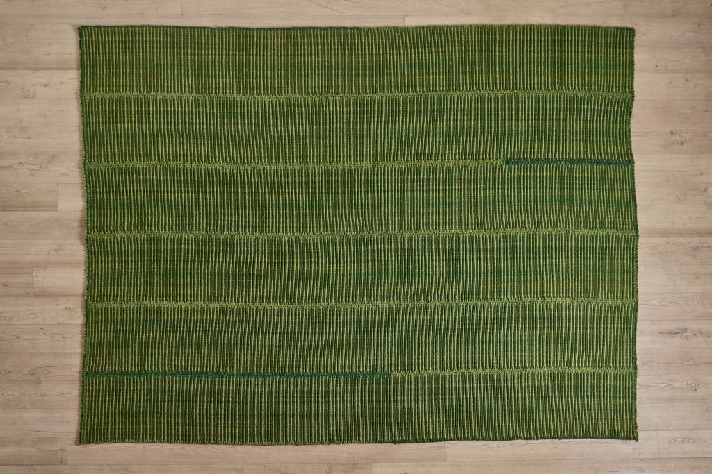 Nicky Kehoe - Green Wool Kilim, 9'9 x 11'11