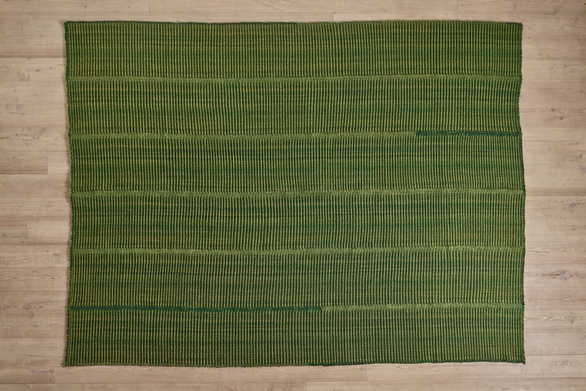 Nicky Kehoe - Green Wool Kilim, 9'9 x 11'11