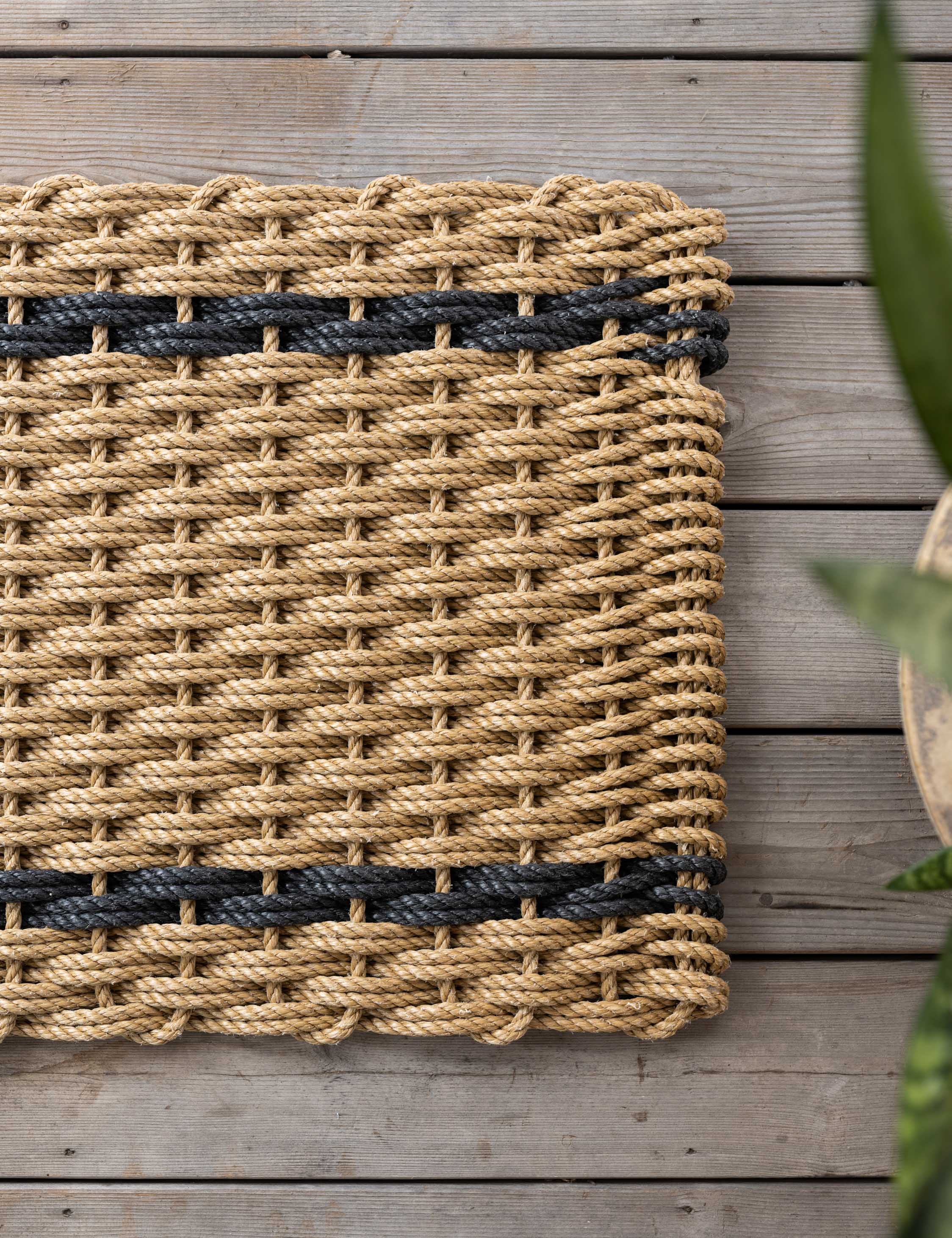 Lulu and Georgia - Double Stripe Doormat by The Rope Co.