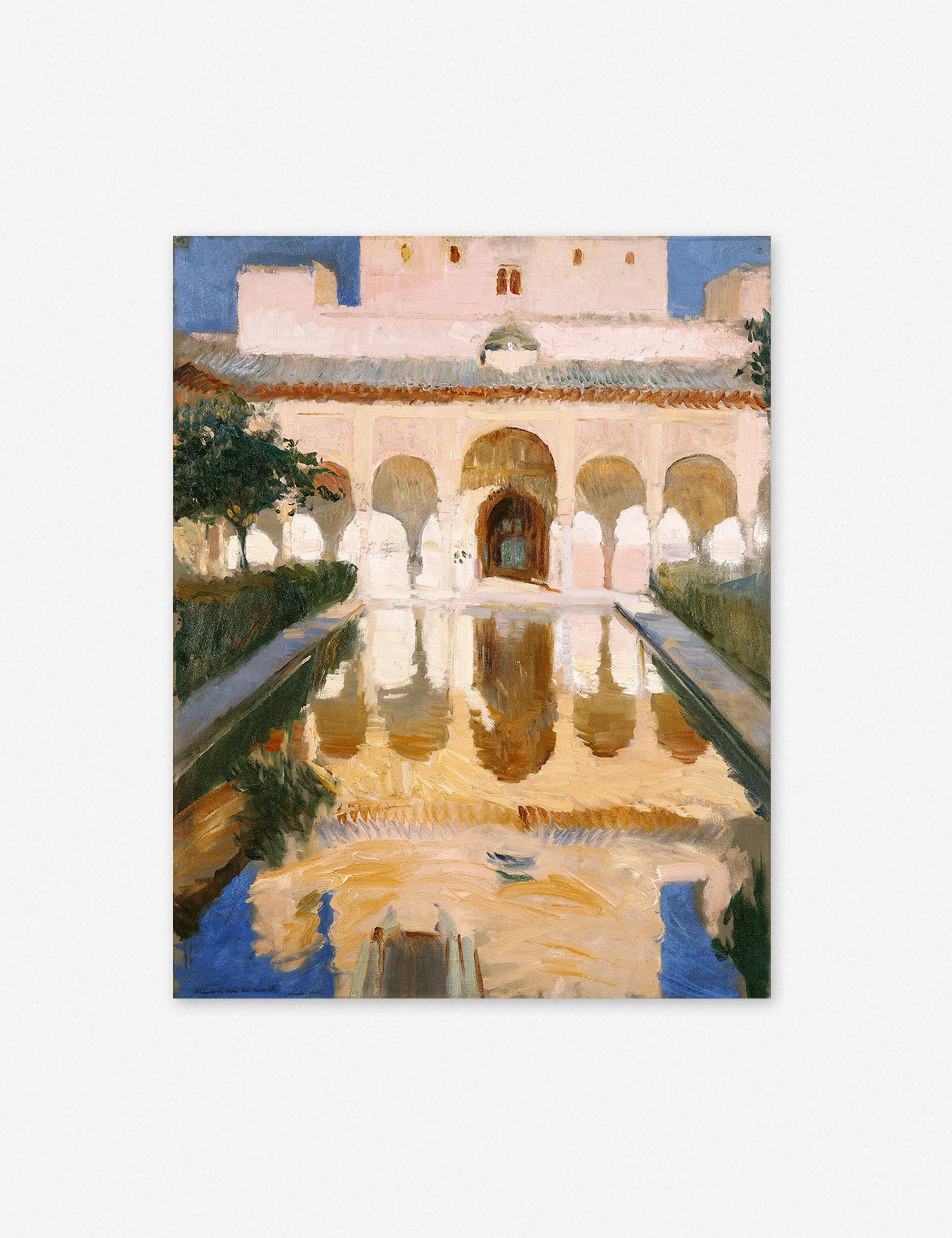 Lulu and Georgia - Hall of the Ambassadors, Alhambra, Granada' Wall Art by Joaquin Sorolla y Bastida