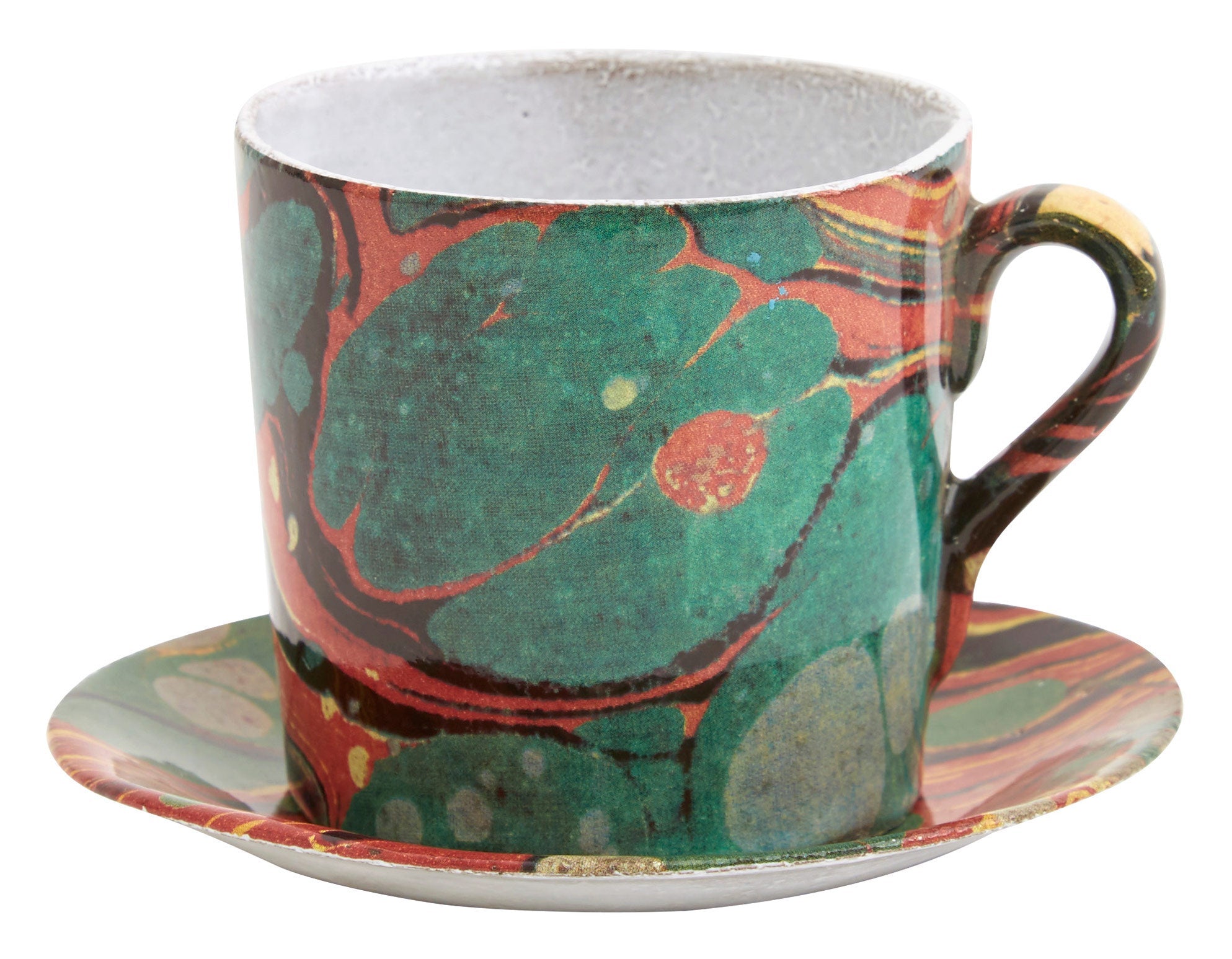 Jayson Home - Astier de Villatte Marbled Cup and Saucer
