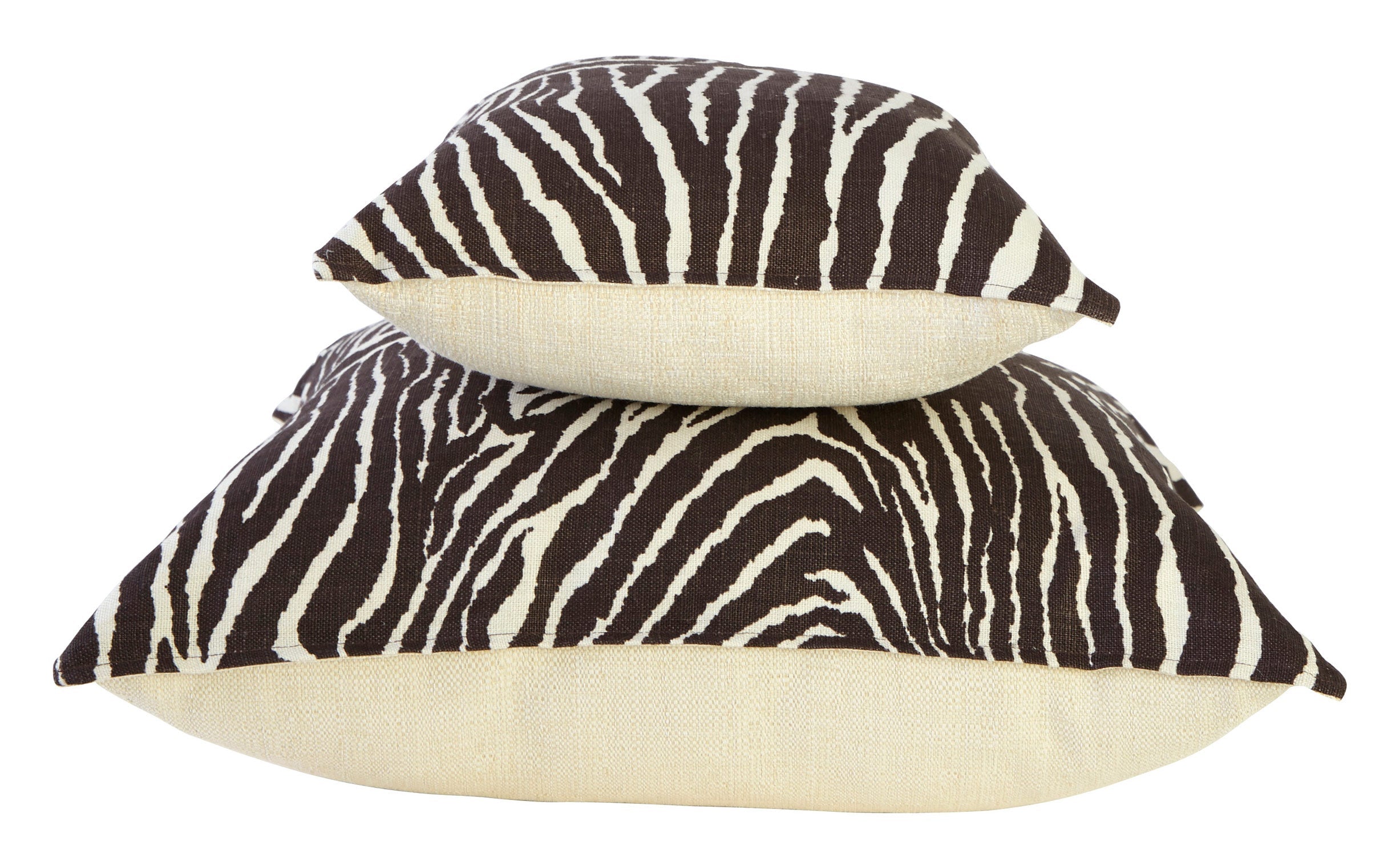 Jayson Home - Zebra Linen Pillows - Chocolate