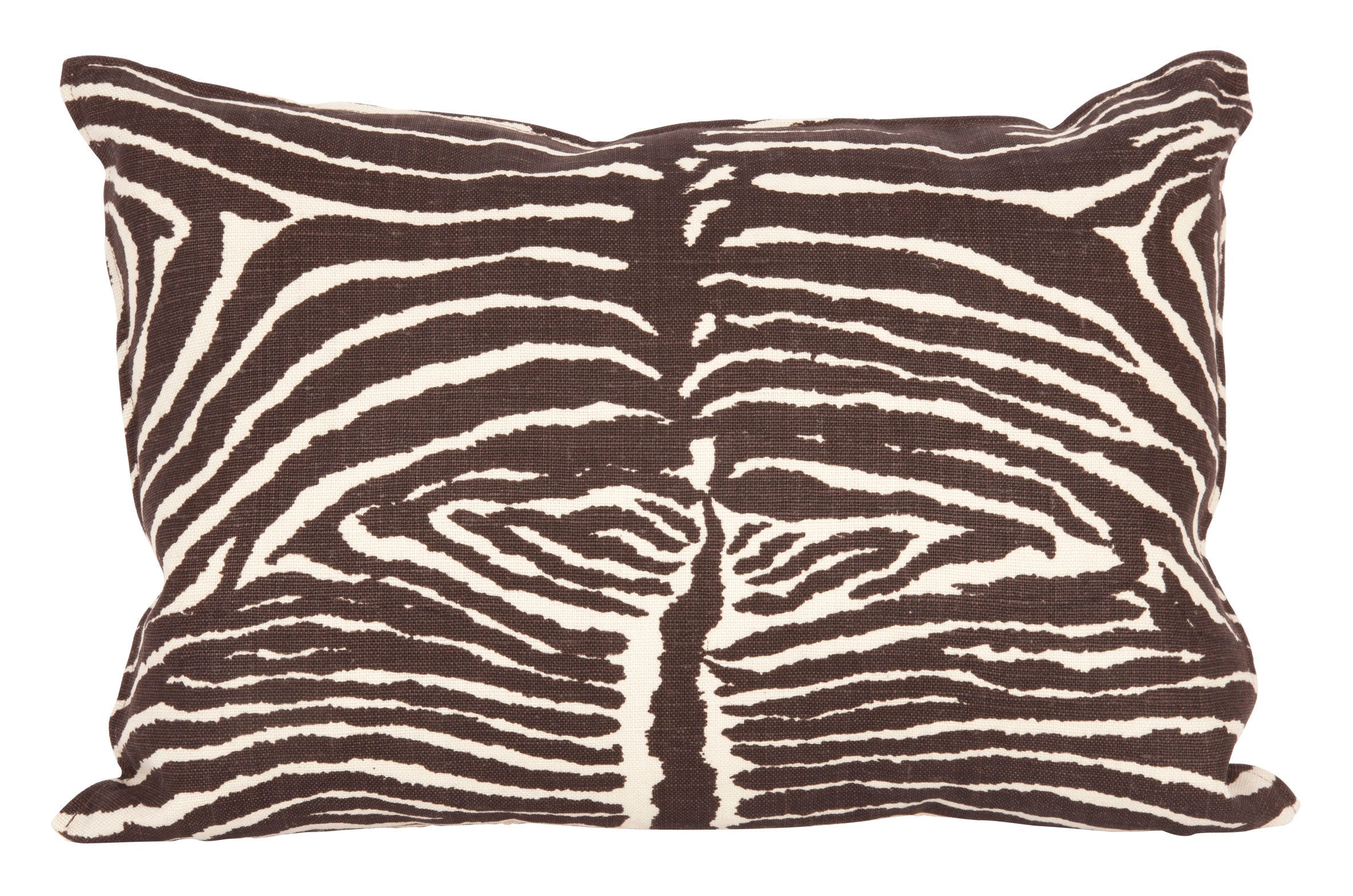 Jayson Home - Zebra Linen Pillows - Chocolate