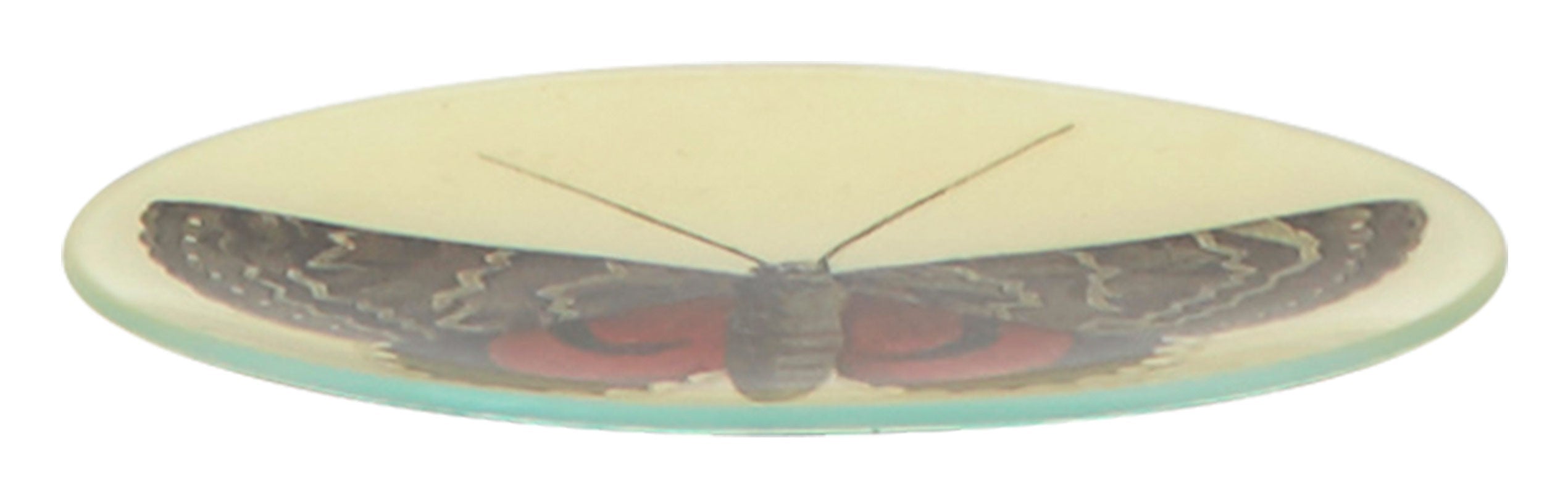 Jayson Home - Red and Brown Butterfly Oval Tray
