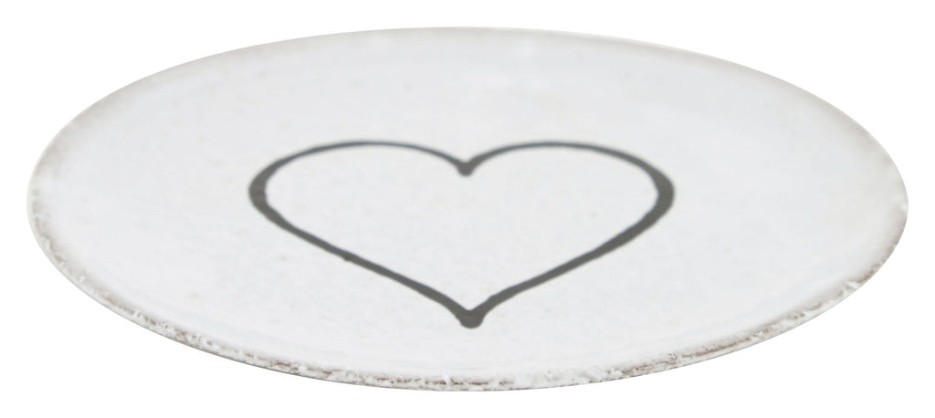 Jayson Home - Astier de Villatte Line Heart Saucer
