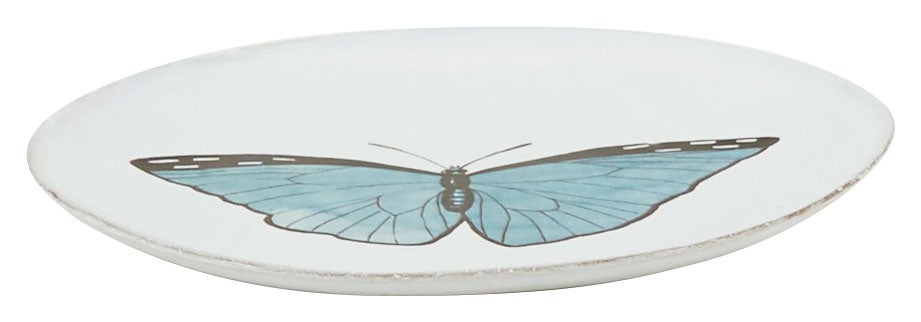 Jayson Home - Astier de Villatte Blue Butterfly Plate