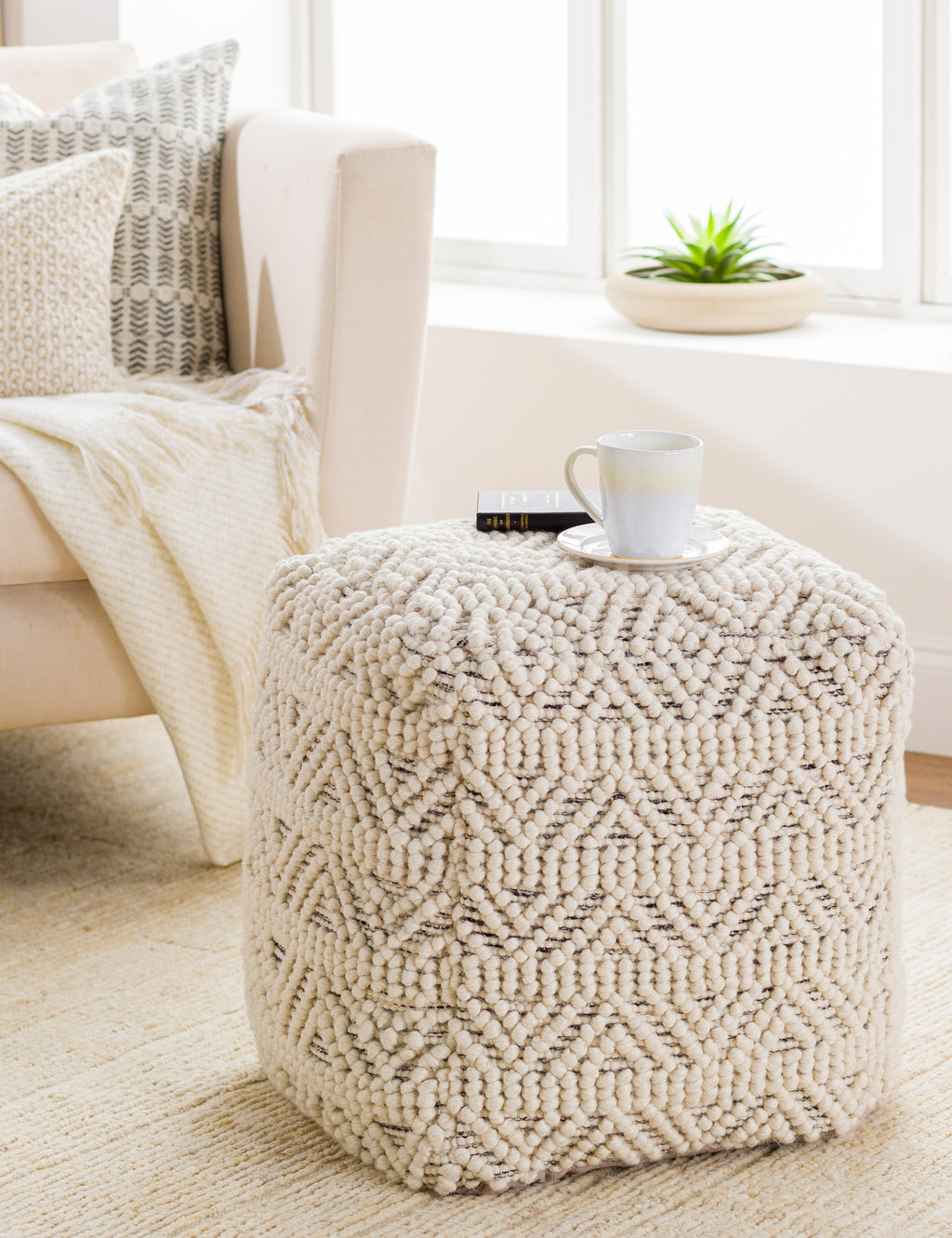 Lulu and Georgia - Courtney Square Pouf