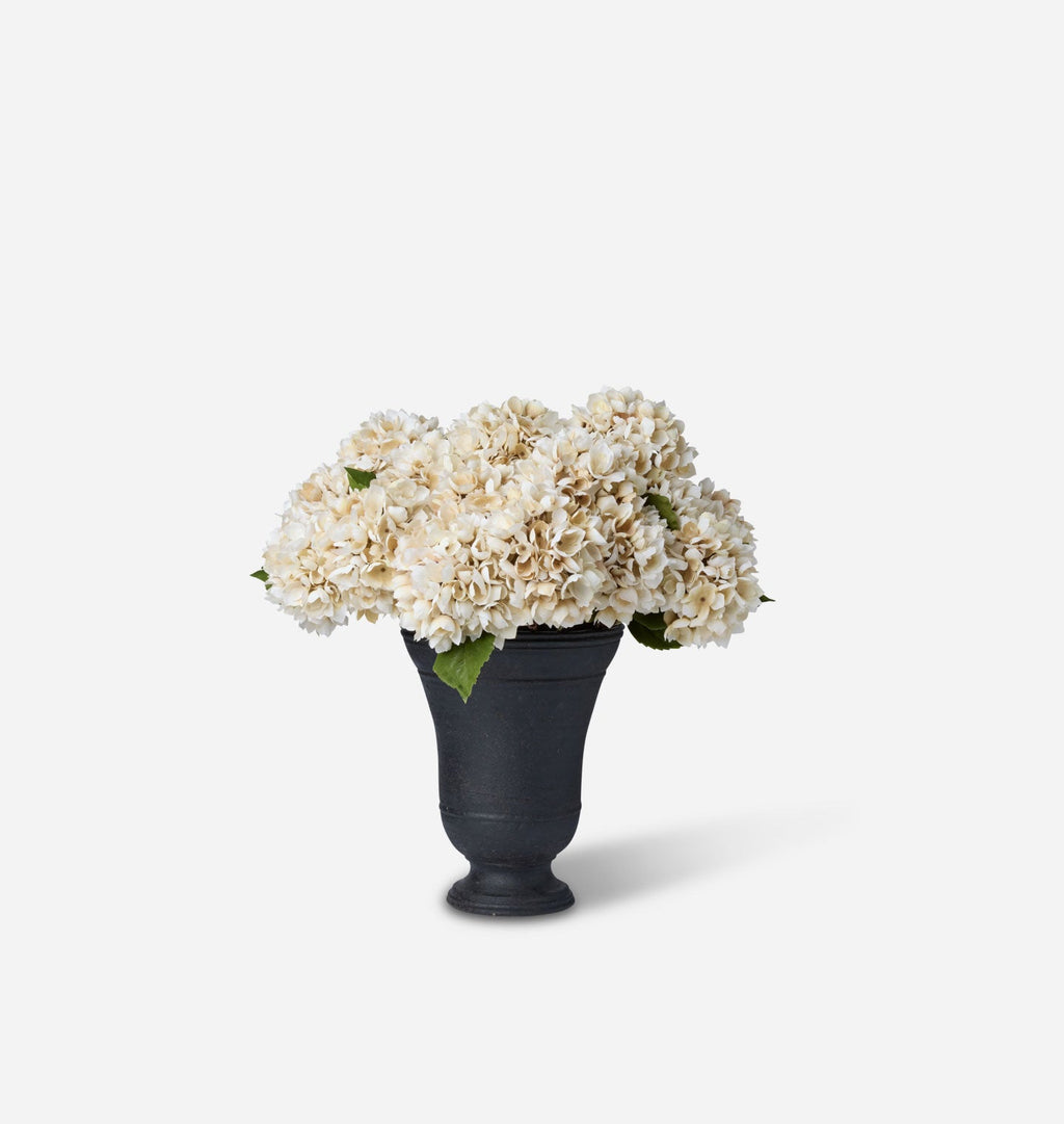 Amber Interiors - Faux Morning Mist Hydrangea Bundle in Large Bergen Vase