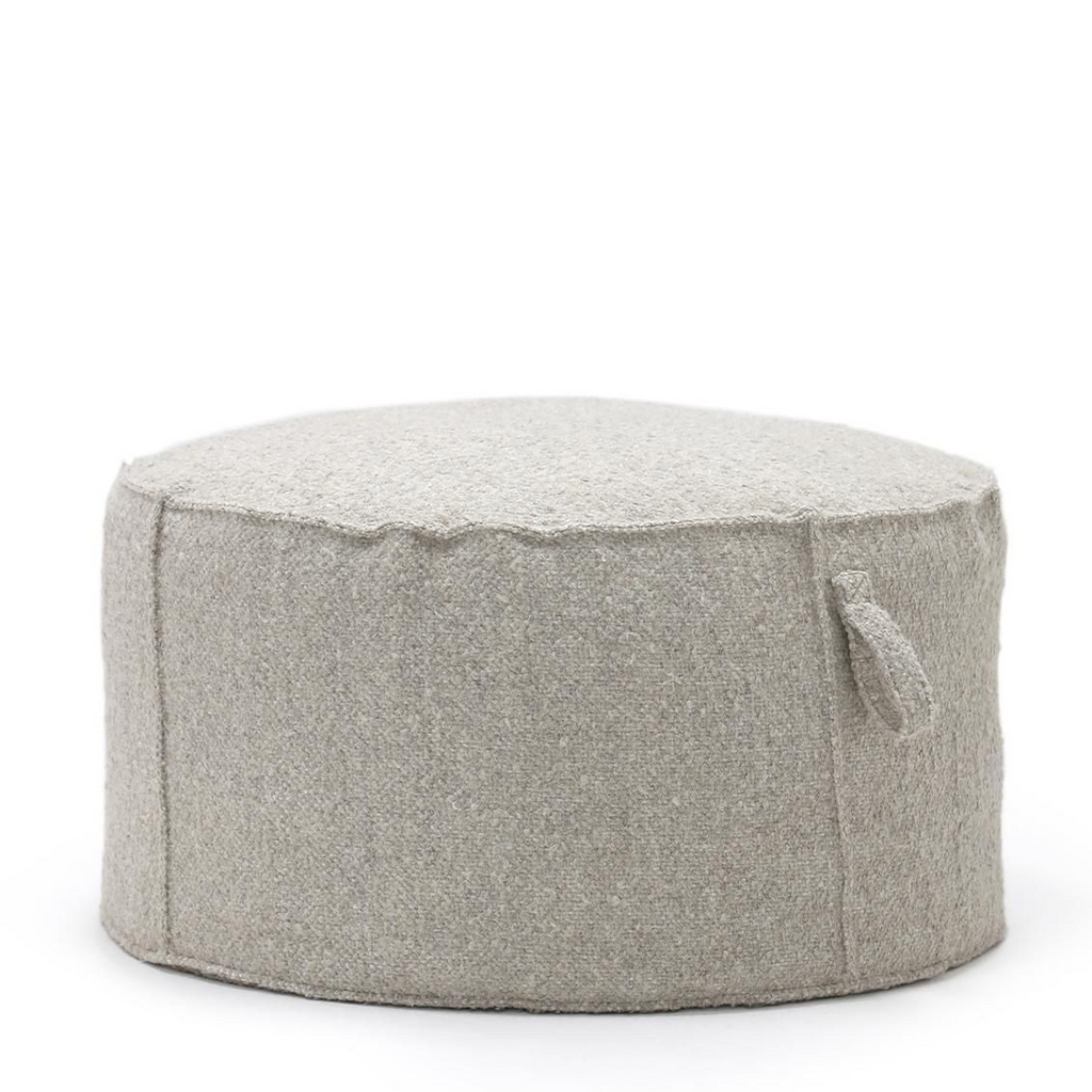 Urban Natural - Maxim Slipcovered Round Pouf