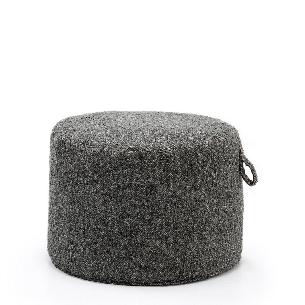 Urban Natural - Maxim Slipcovered Round Pouf