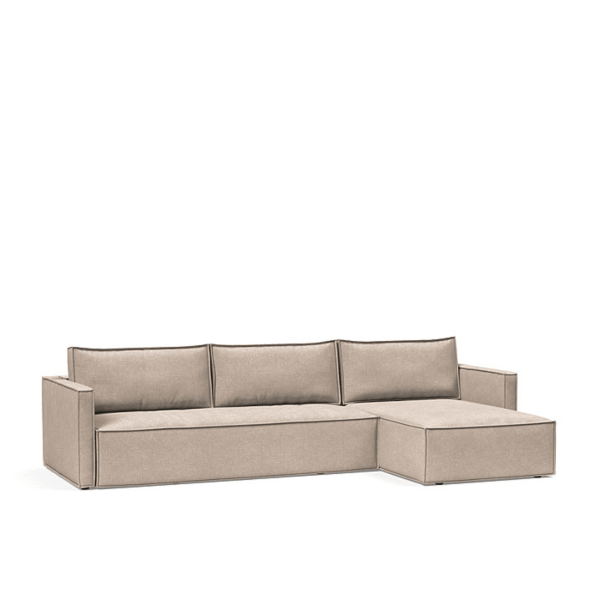 Urban Natural - Newilla Sleeper Sectional with Slim Arms