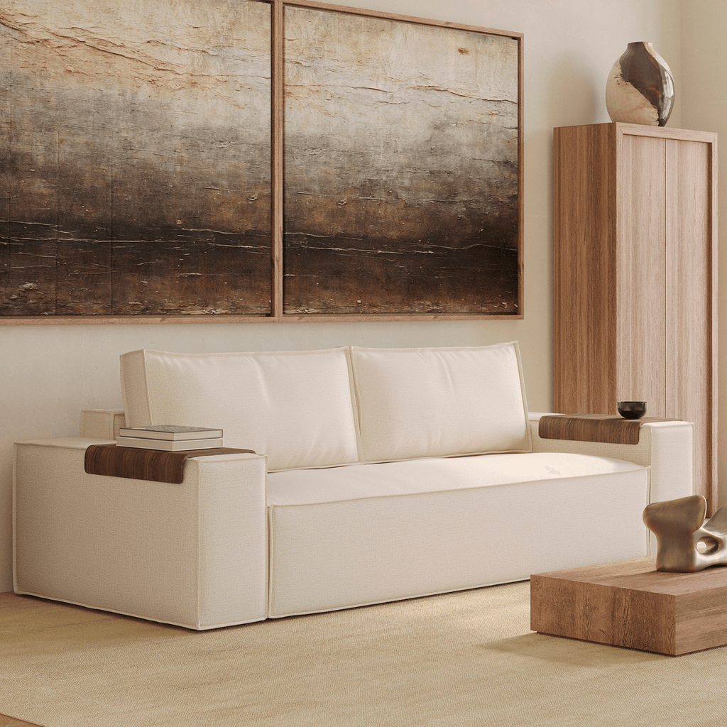 Urban Natural - Newilla Sleeper Sofa with Wide Arms