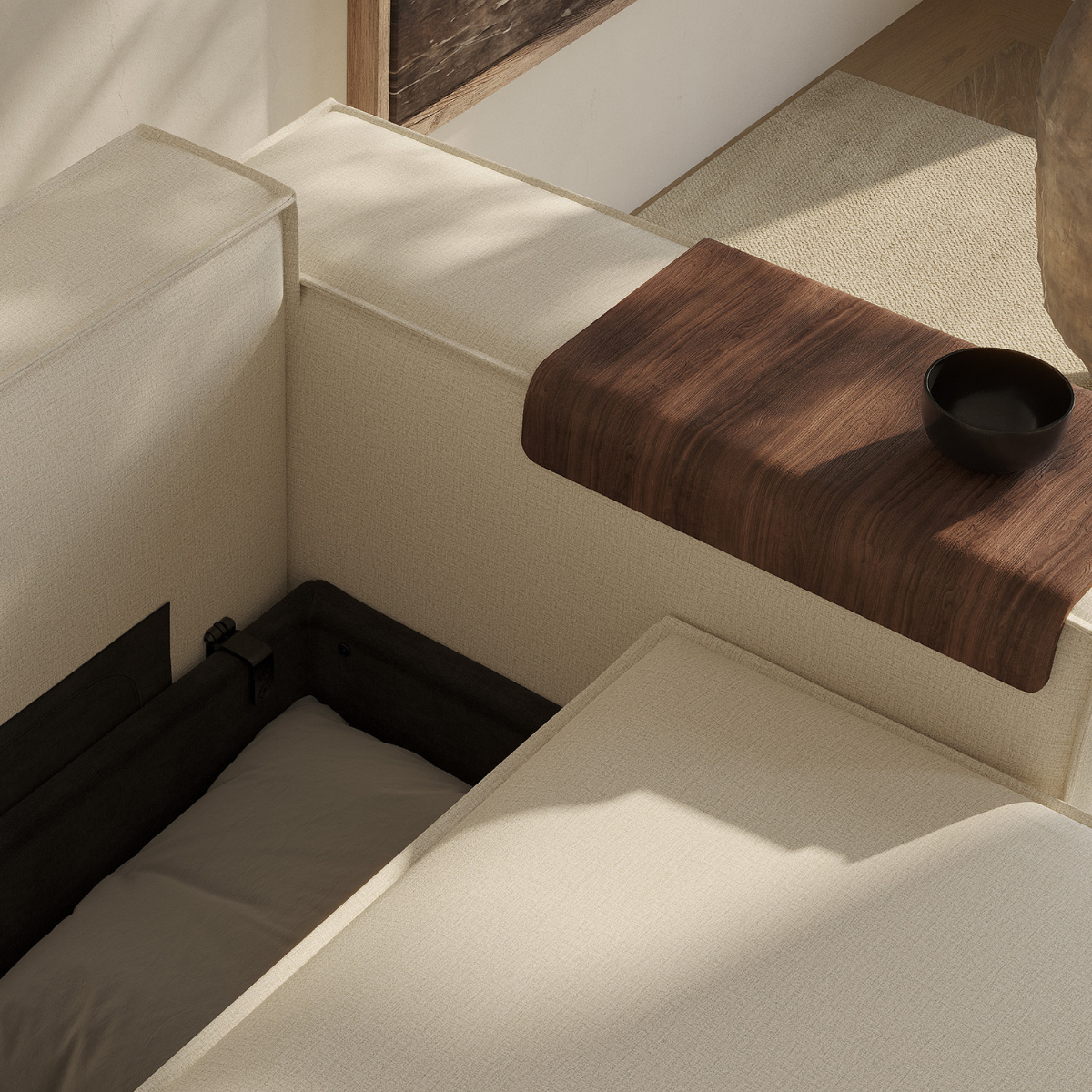 Urban Natural - Newilla Sleeper Sofa with Wide Arms