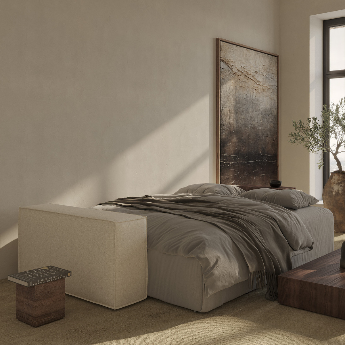 Urban Natural - Newilla Sleeper Sofa with Wide Arms