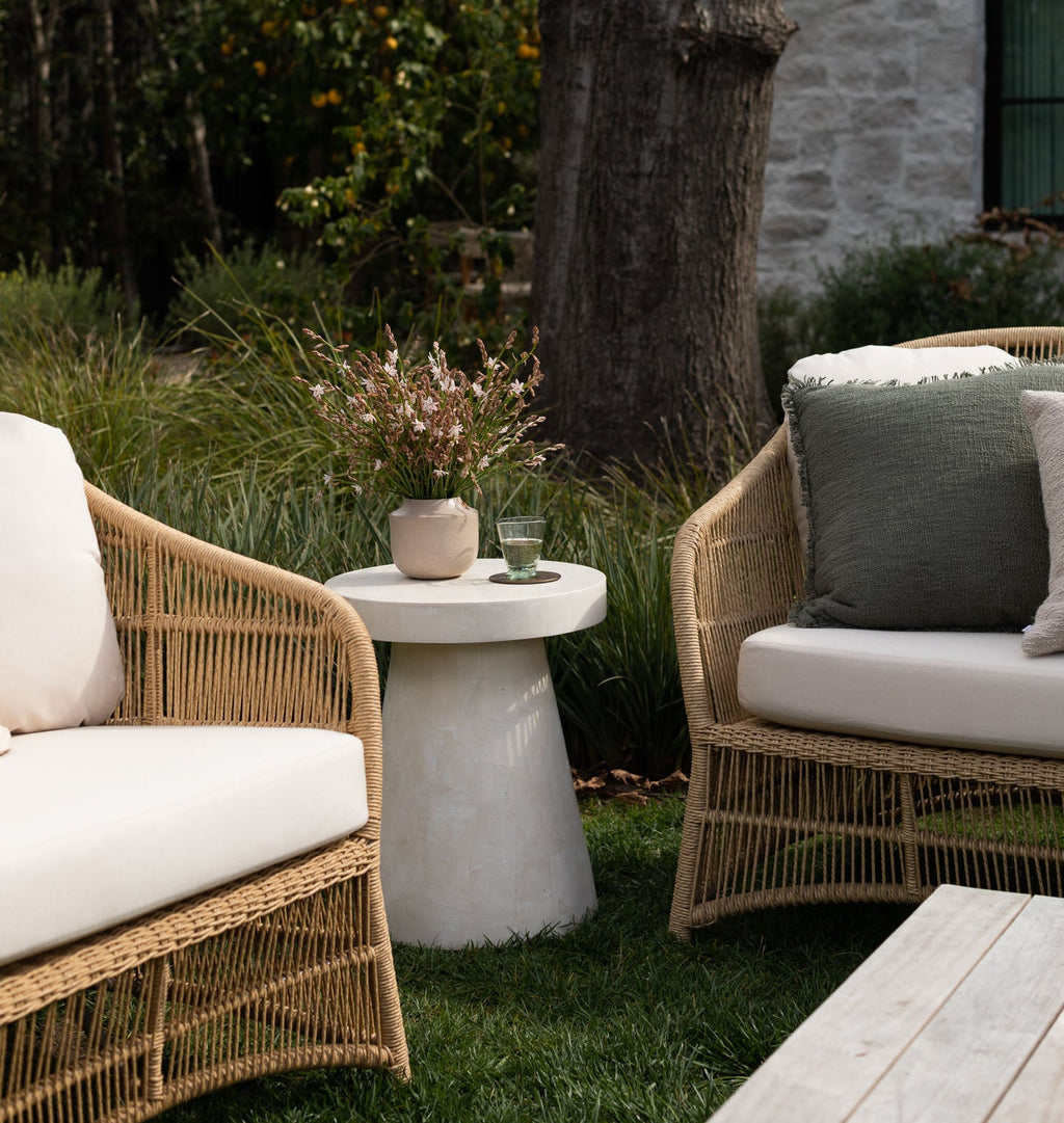 Amber Interiors - Foley Stone Outdoor Side Table