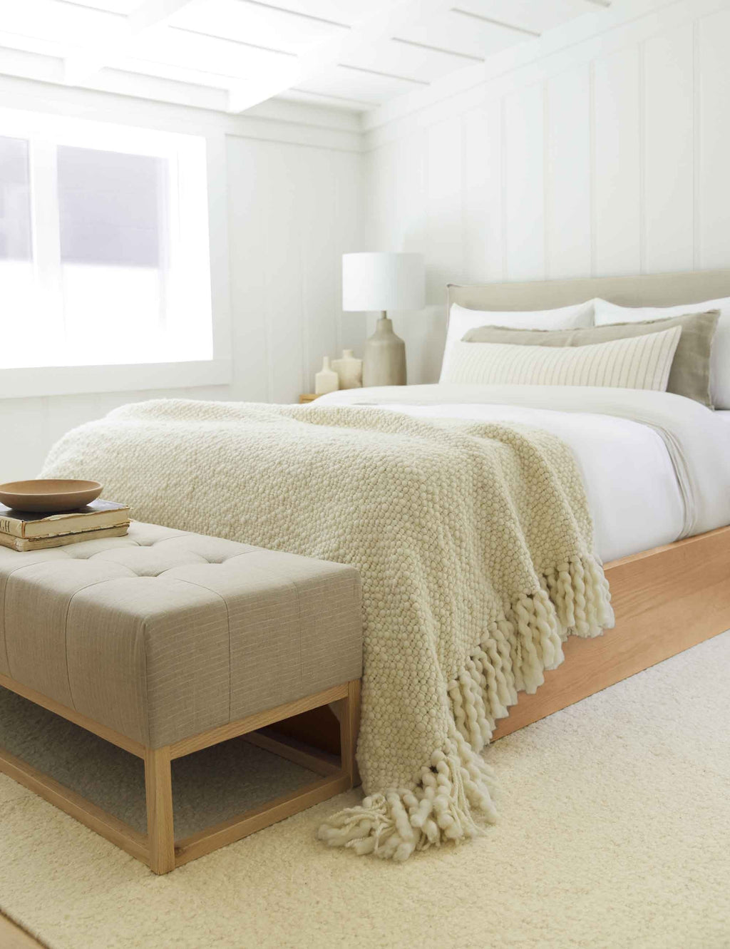 Lulu and Georgia - Laurel Stonewashed Linen Lumbar Pillow by Pom Pom at Home