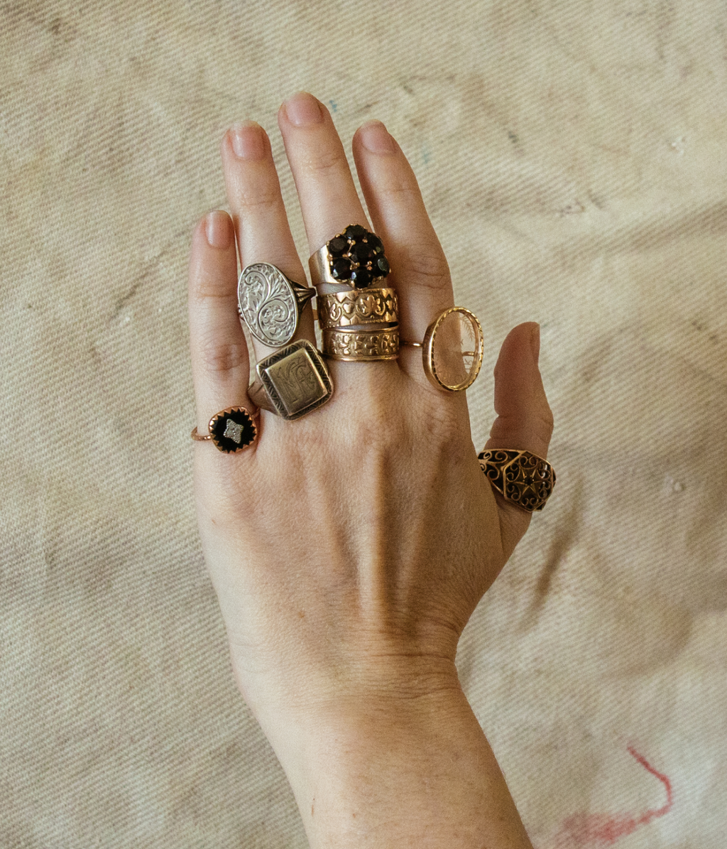 Nicky Kehoe - Pierrot Ring, Noir (Size 52)