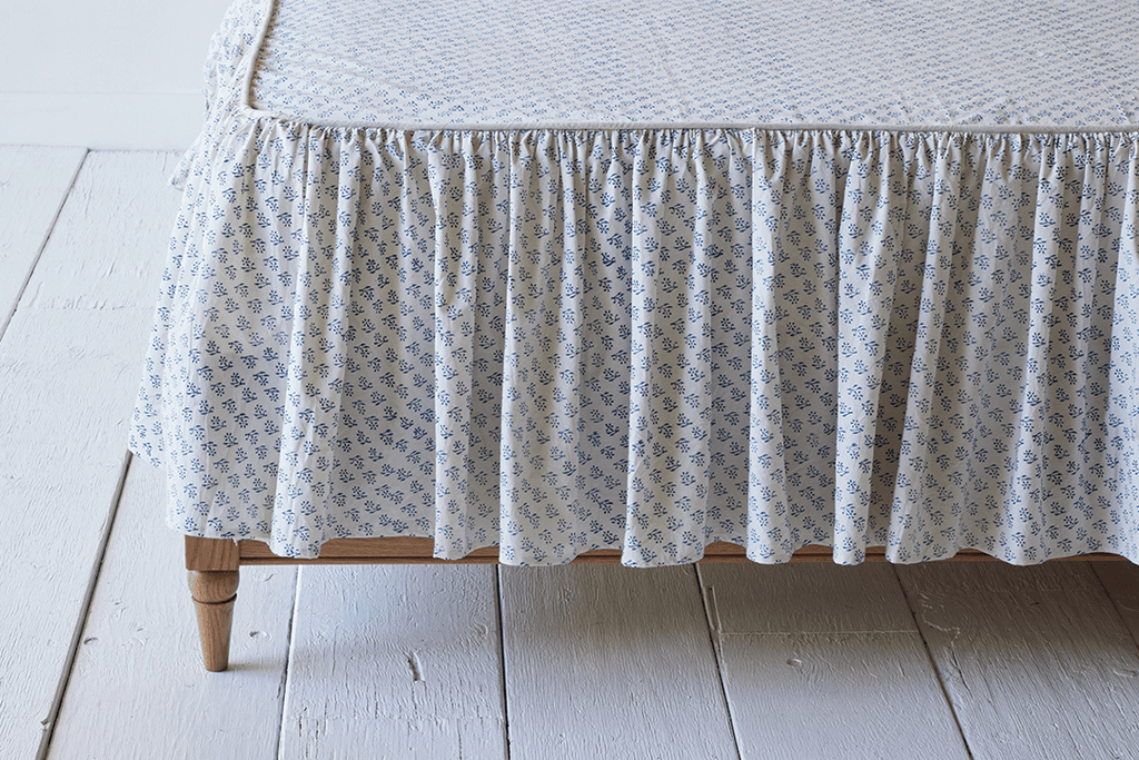 Nicky Kehoe - Fabiola Ruffle Bedspread in Indigo