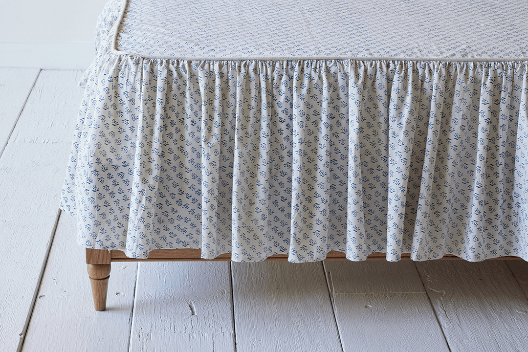 Nicky Kehoe - Fabiola Ruffle Bedspread in Indigo