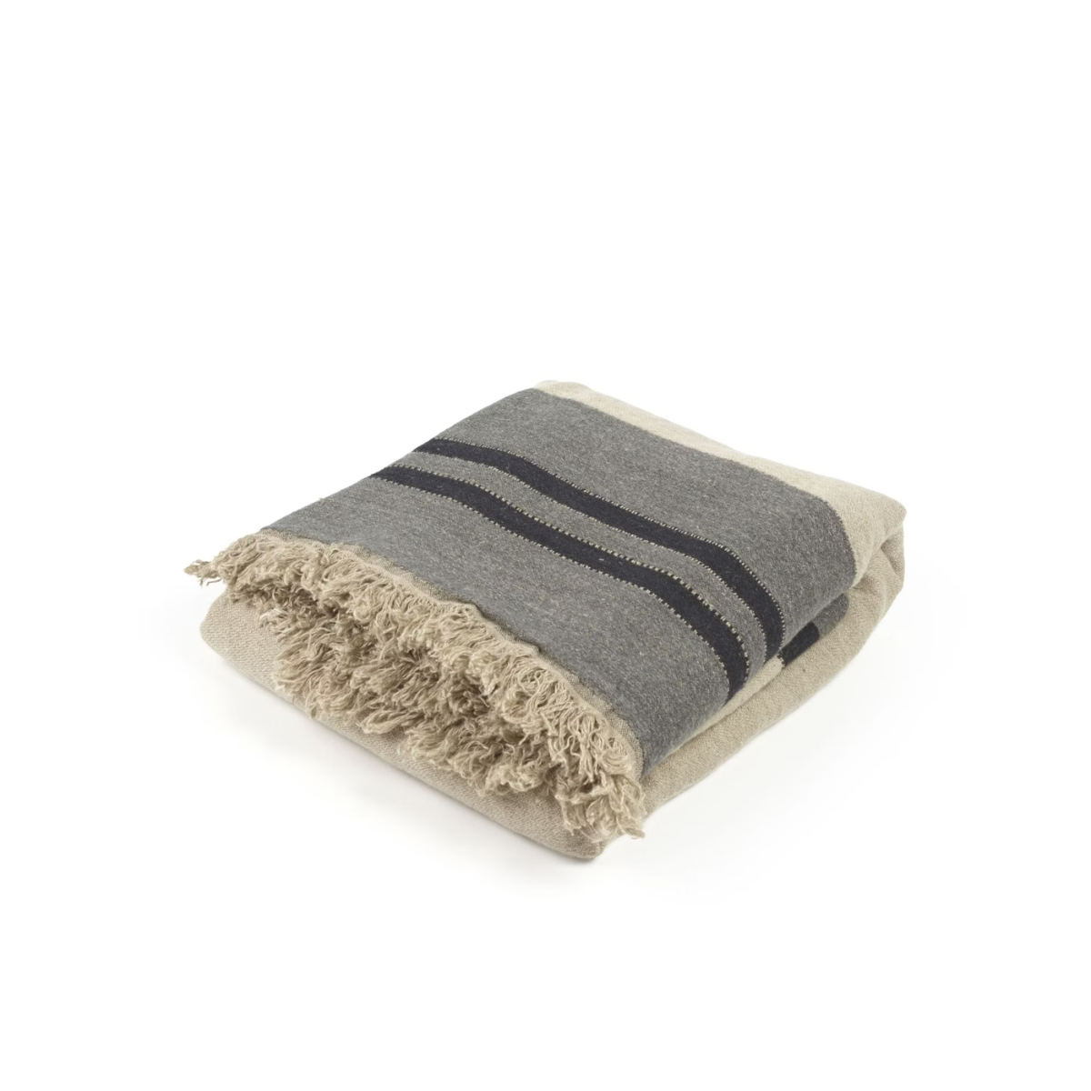 Urban Natural - Black House Stripe Coverlet