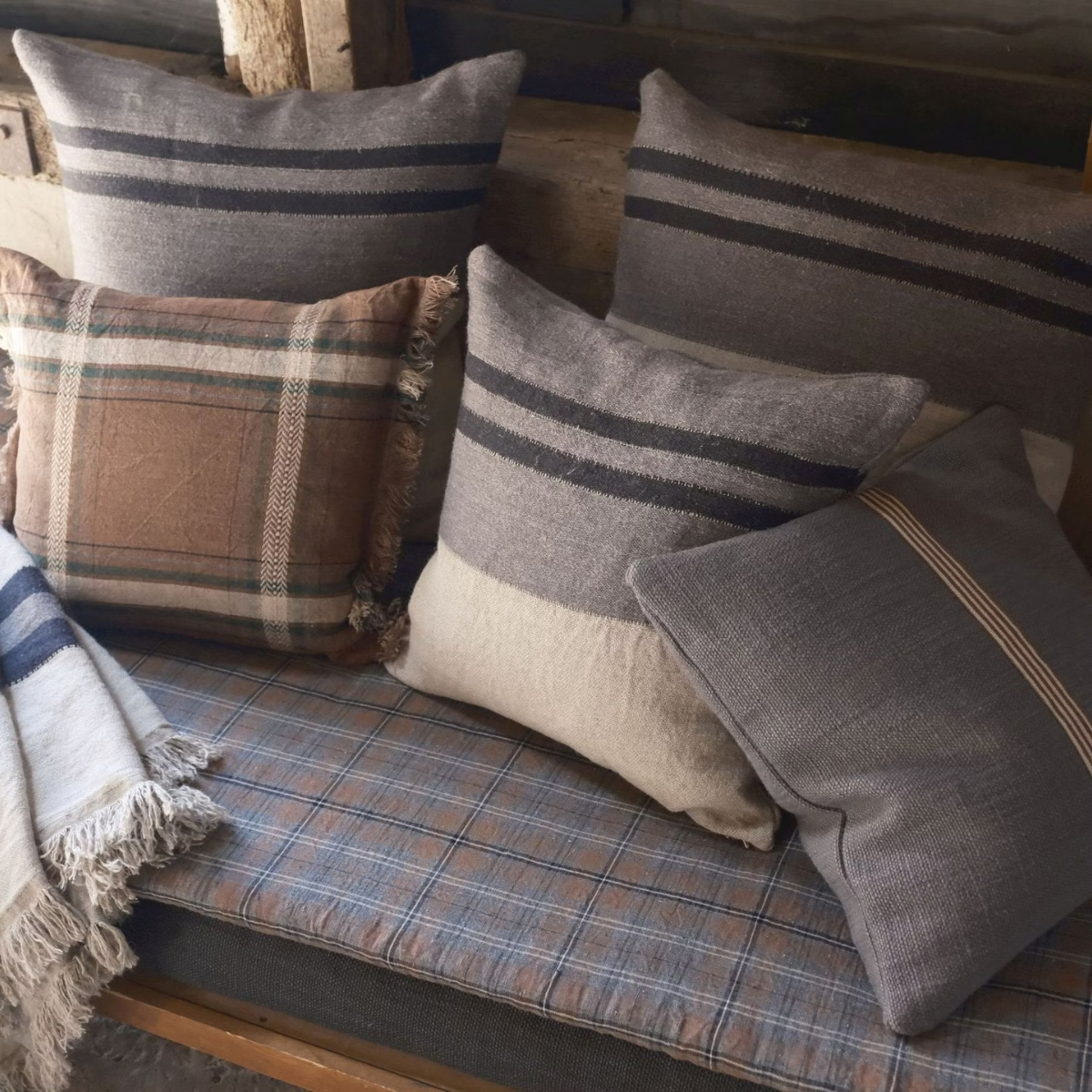 Urban Natural - Black House Stripe Pillow Cover (Set of 2)