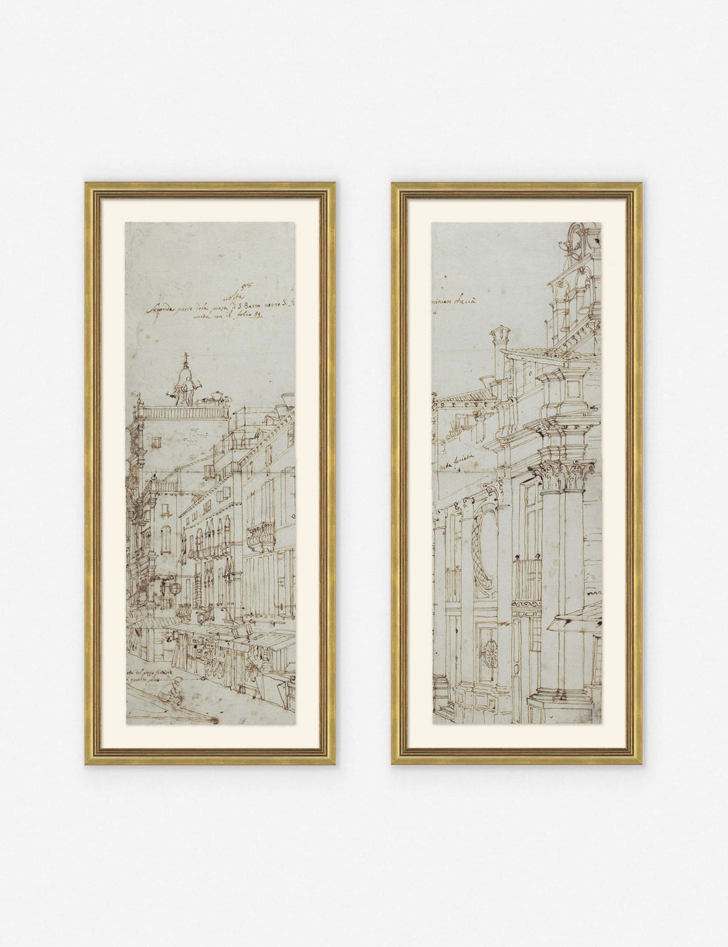 Lulu and Georgia - Canaletto Drawing Prints (Set of 2)