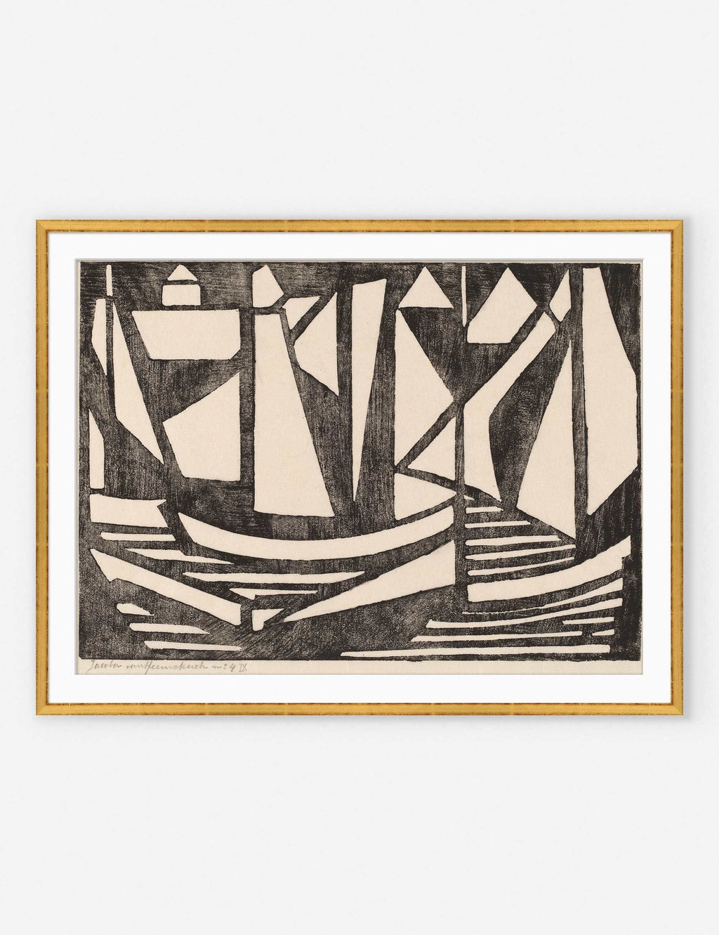 Lulu and Georgia - Japanese Woodcuts - Boats Print
