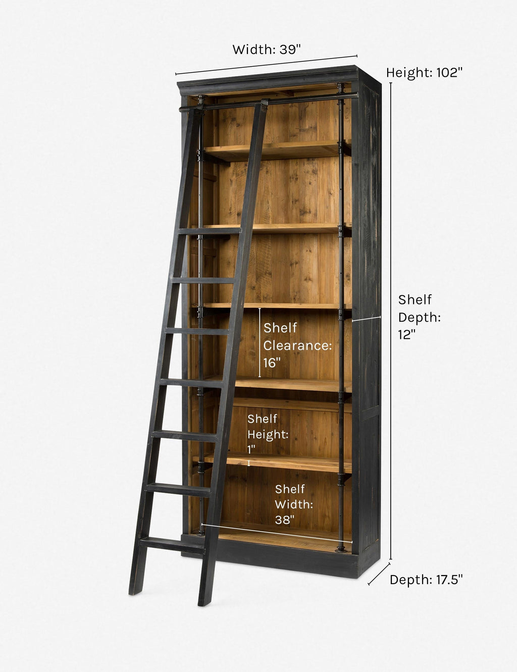 Lulu and Georgia - Mallory Bookcase with Ladder