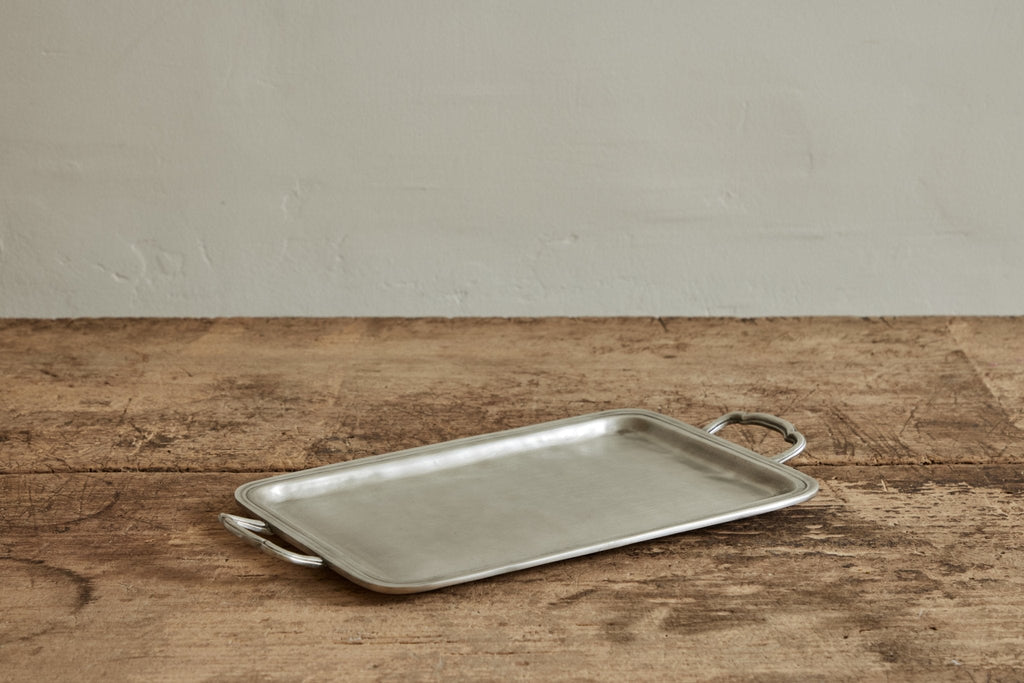 Nicky Kehoe - Pewter Lago Rectangle Tray with Handles