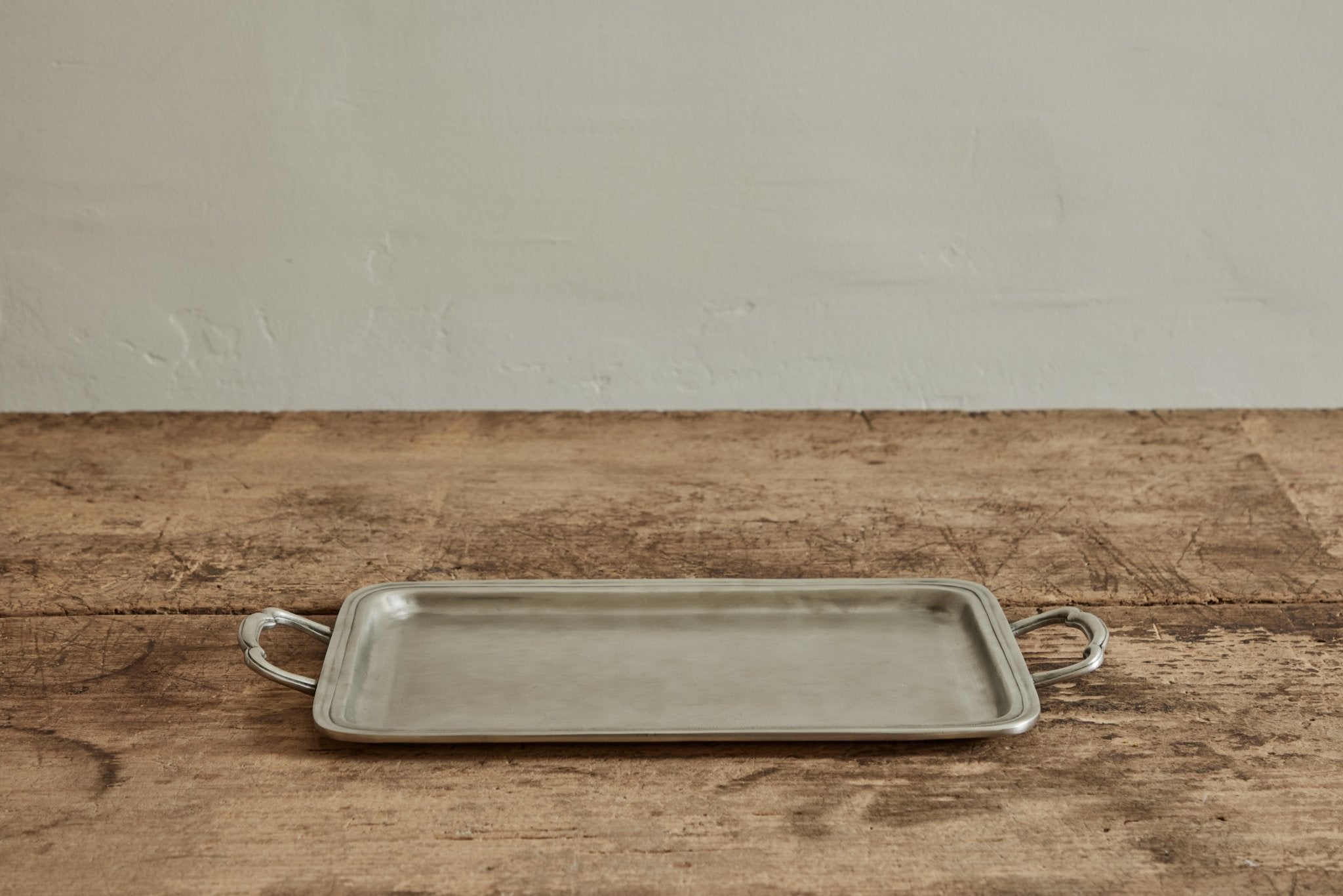 Nicky Kehoe - Pewter Lago Rectangle Tray with Handles